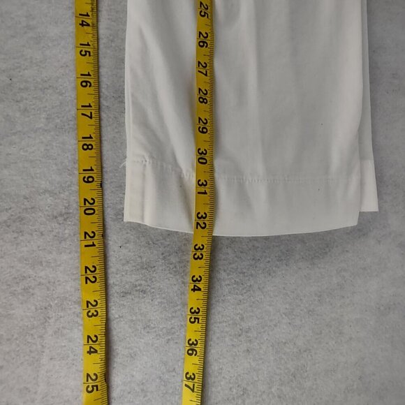 Talbots Womens Petite White Cotton Stretch Capris Pants Size 10P - Picture 9 of 11